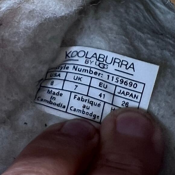 Koolaburra by UGG Burree Slip-On Suede Slippers Faux Fur Lined Tan Men 8 - Picture 9 of 9